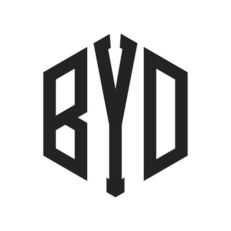 Premium Vector | BYD Logo Design Initial Letter BYD Monogram Logo using Hexagon shape