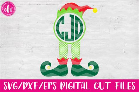 Monogram Elf - SVG, DXF, EPS Cut FIle By AFW Designs | TheHungryJPEG