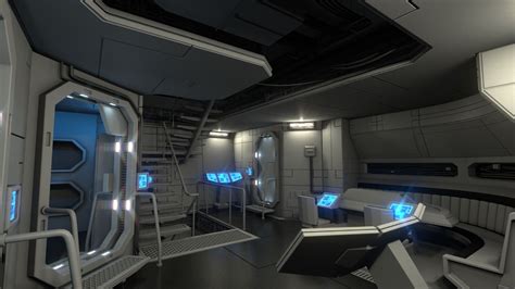 Spaceship interior, Scifi interior, Futuristic interior