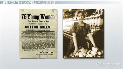 The Lowell Mill Girls History & Facts - Lesson | Study.com