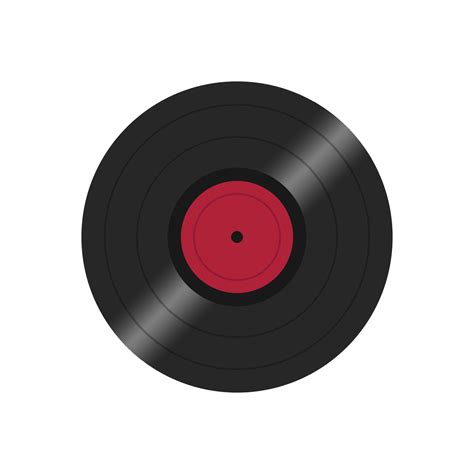 Black DJ vinyl record plate for a music player and white background. Vector Illustration 4813539 ...