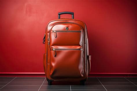 Premium AI Image | Red Suitcase Travel Concept