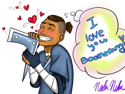 Sokka loves his Boomerang by MajinNeda on DeviantArt