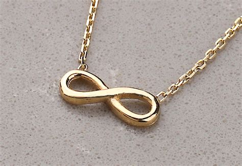 Solid Gold Infinity Necklace 14k Gold Infinity Symbol Simple - Etsy Canada