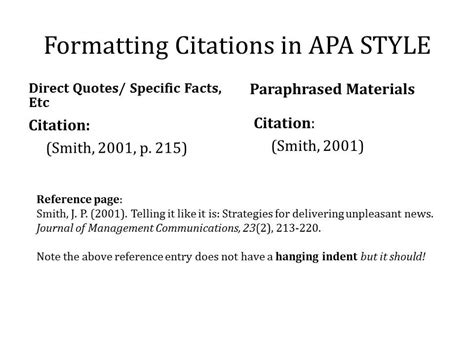 Apa Style Reference Citation Examples