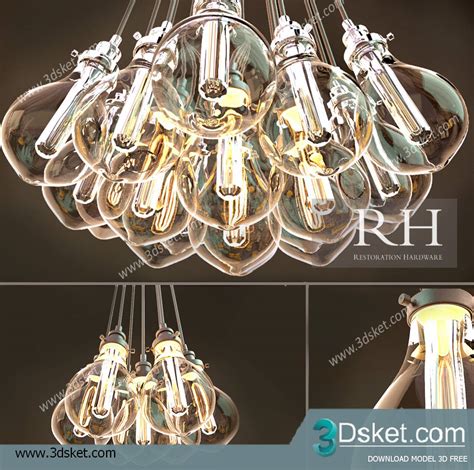 Free Download Ceiling Light 3D Model Đèn Trần 079 - Download 3D Model ...