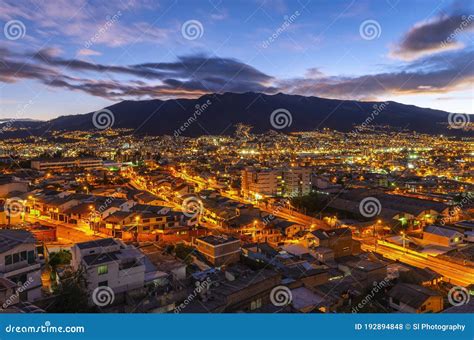 Quito Skyline, Ecuador stock photo. Image of evening - 192894848