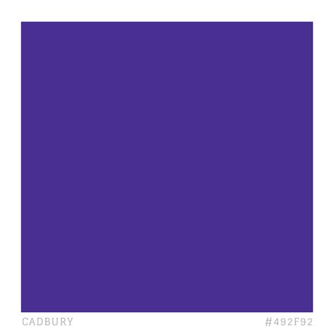 Cadbury purple - PMS 2685c - is a distinctive brand colour. Cadbury ...