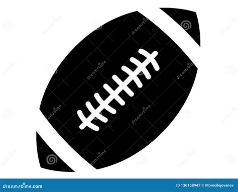 Silhouette Picture of a American Football Ball Icon Stock Vector - Illustration of boxer, boot ...