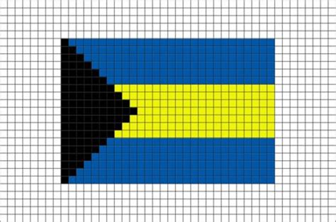 Flag of Bahamas Pixel Art | Pixel art, Minecraft pixel art, Loom beading