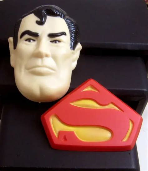 VINTAGE WILTON CAKE Topper Superman Head/Face & S Emblem 1977 NOS $10. ...