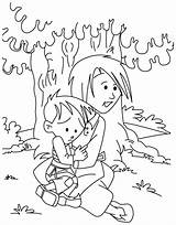 Sitting coloring Page sketch template