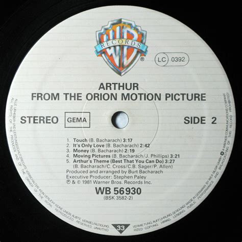 VINYL2496: Arthur The Album - OST - 1981 (2496.LP)