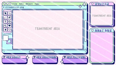 Twitch Overlay / Aesthetic / Kawaii / Streamer / Paint / | Etsy Aesthetic Template, Aesthetic ...