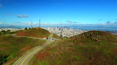 Aerial view of Twin Peaks San Francisco 6 Stock Video Footage - Storyblocks