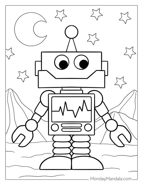 32 Robot Coloring Pages (Free PDF Printables)