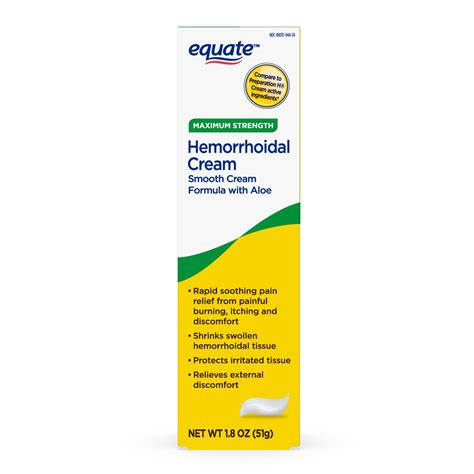 Equate Hemorrhoidal Cream, Maximum Strength Pain Relief, 1.8 Oz - Walmart.com