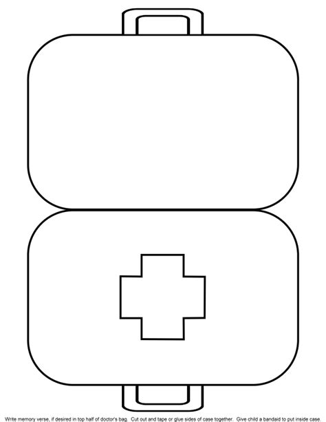 Doctor+Bag+Craft+Template | Doctor bag craft, Community helpers ...