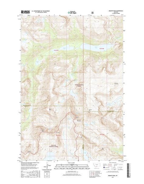 MyTopo Granite Peak, Montana USGS Quad Topo Map