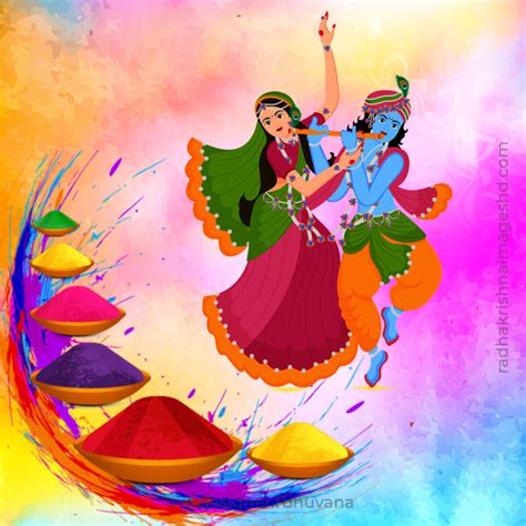 Radha Krishna Happy Holi Wallpapers For Free Download