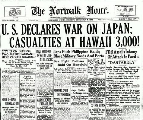 Newspapers react to Pearl Harbor attack