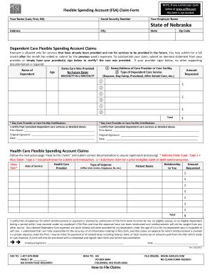 Fillable Online (FSA) Claim Form - ASIFlex Fax Email Print - pdfFiller