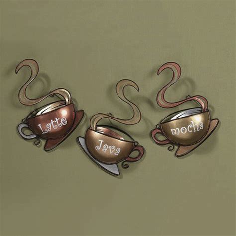 Coffee House Cup Mug Latte Java Mocha Metal Wall Art Home Decor New