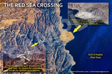 Red Sea Crossing Site on a NASA Satellite Image Poster (DIGITAL ...