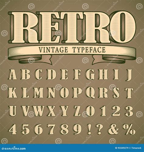 Bold Vintage Font stock vector. Illustration of poster - 93349279