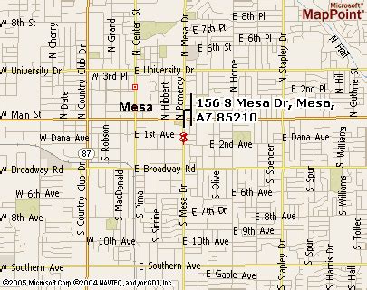 Road Map Of Mesa