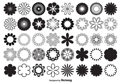 Vector Flower Shapes - Download Free Vector Art, Stock Graphics & Images