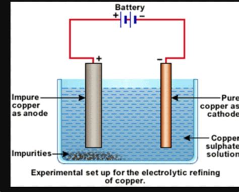 Draw a neat and well labelled diagram for electrolytic refining of ...