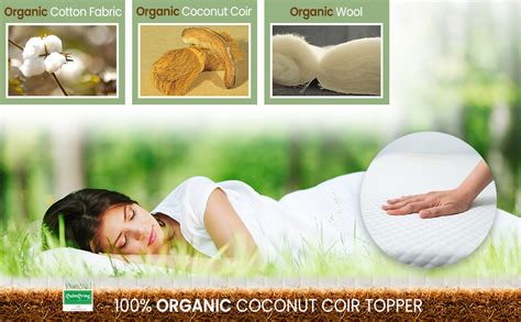 NATURAL LIFE PALMPRING Coconut Coir Mattress 3 Inch, Mattress Topper – Natural Coconut Coir ...