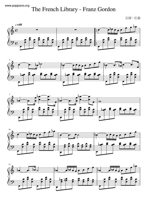 Franz Gordon-The French Library Sheet Music pdf, - Free Score Download ★