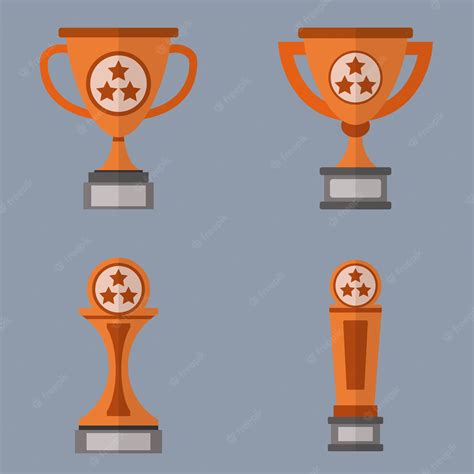 Premium Vector | Bronze trophy vector