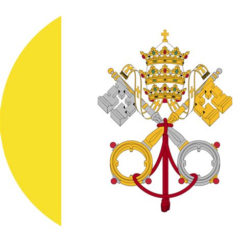 Circle flag of Vatican City. 11571264 PNG