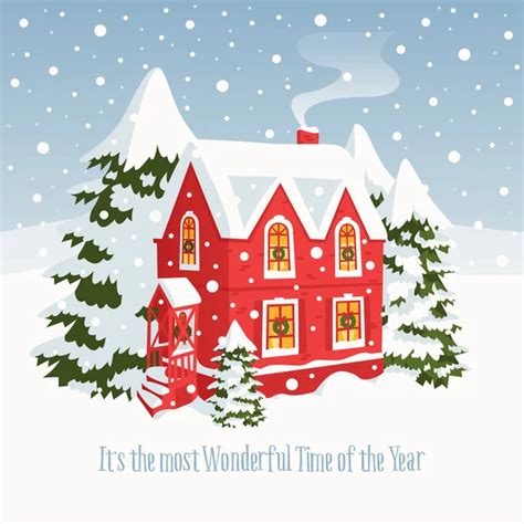 Christmas house Vector Art Stock Images | Depositphotos