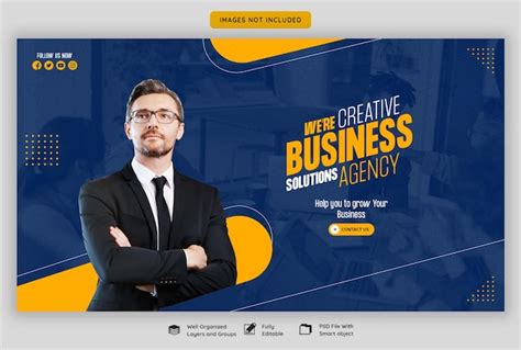 Free PSD | Digital marketing agency and corporate web banner template