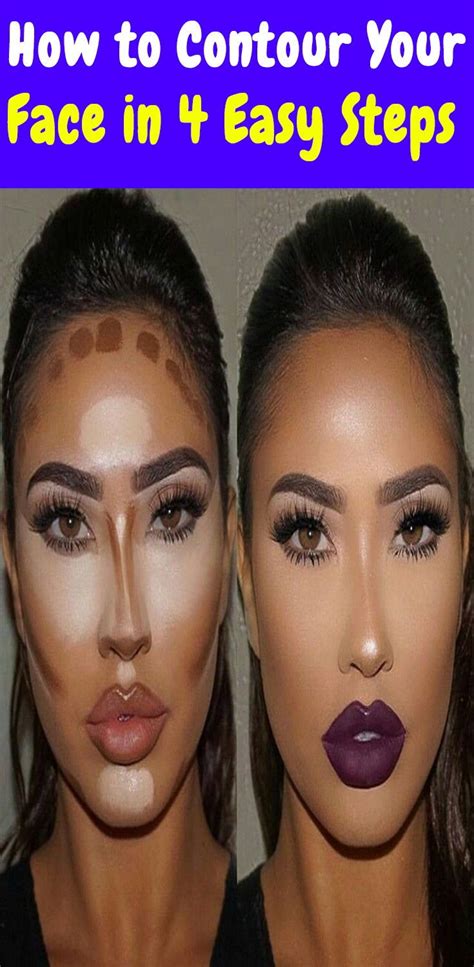 How to Contour Your Face in 4 Easy Steps | How to contour your face, Face contouring makeup ...