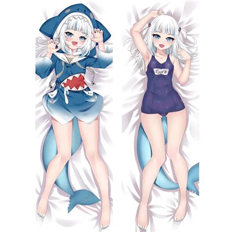 60x180cm Gawr Gura Vtuber Hololive Hugging Body Pillow Case Dakimakura ...