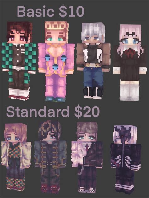 Make you a custom 128x128 minecraft skin by Higashikata | Fiverr