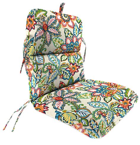 Jordan Manufacturing Outdoor Knife Edge Patio Chair Cushion, Copeland Fiesta, 45"L x 22"W x 6"H ...