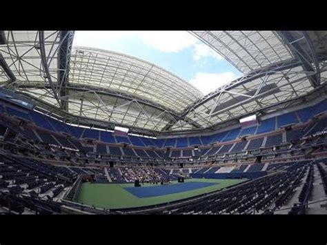 Arthur Ashe Stadium Unveils Retractable Roof - YouTube