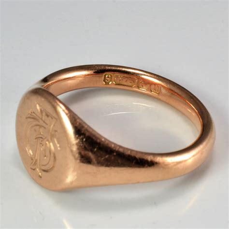 Vintage 9K Gold Men's Signet Ring | SZ 10 | – 100 Ways