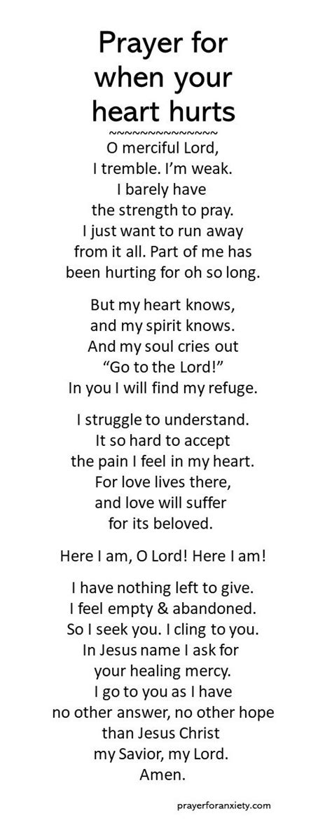 Prayer for when your heart hurts | Prayer For Anxiety