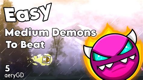 Easiest MEDIUM Demons to Beat in Geometry Dash - YouTube