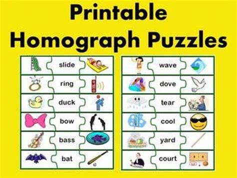 Homographs For Kids