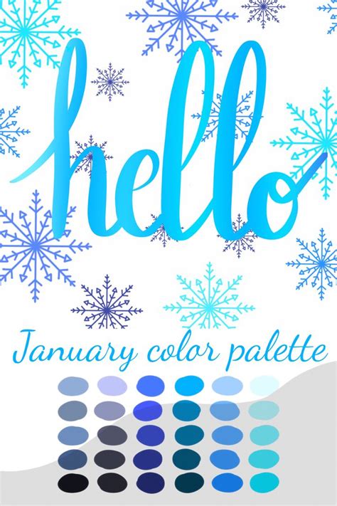 January Procreate Color Palette Blue and Teal St. - Etsy | January colors, Color palette, Bold ...