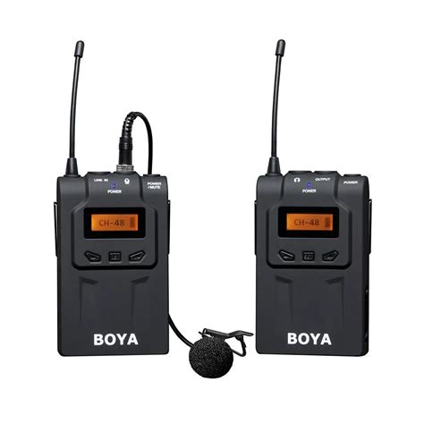 BOYA BY WM6 UHF Wireless Microphone System Omni directional Lavalier Microphone for ENG EFP DV ...