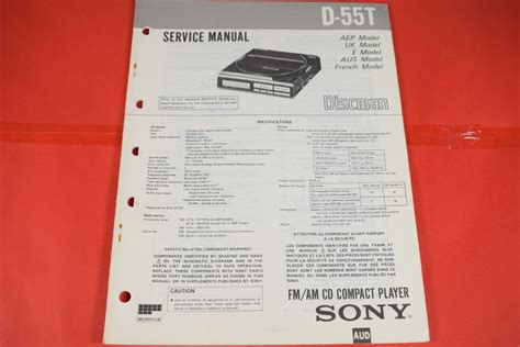 Service Manual Sony D-55T Discman CD-Player